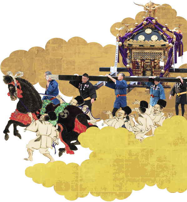 馬にのった様子